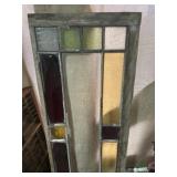 Colored glass window frame