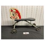 Vintage wood rolling horse