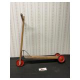 Vintage wood scooter