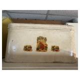 Sleepy Spanish man metal bread box
