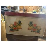 Vintage metal bread box
