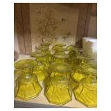 MCM yellow dessert glasses- cadmium