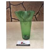 MCM green glass vase