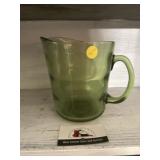 Green glass pitcher