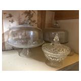 Cake servers and candy dish