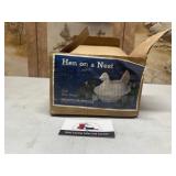 Indiana glass Hen on a Nest in box