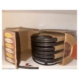 Vintage reels in carrying  case
