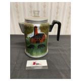Painted tea pot