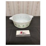 Pyrex blue/ green leaf casserole dish