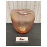 Pink depression glass apple