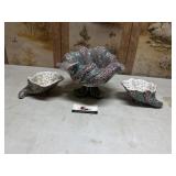 Ceramic shell decor marked Italy