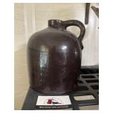 Brown stoneware jug