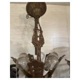 Vintage metal hanging light fixture