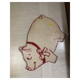 Wooden pig decor