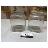 Vintage glass jars with lids