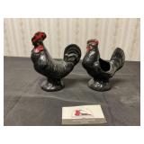 Ceramic Rooster and Chicken Planter