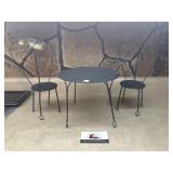 Vintage metal bistro toy table