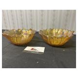 Marigold Carnival Glass Bowls
