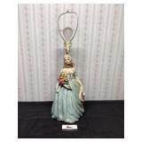 Heavy chalk lady lamp