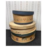 Painted wood boxes