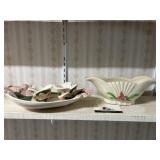 Floral Ceramics.  One marked USA
