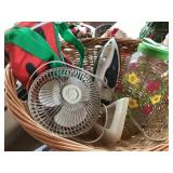 Basket of assorted miscellaneous items