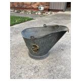 Galvanized ash bucket