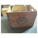 Wooden crate and contents