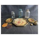 Wall art, vintage jars, & other decor