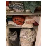 Assorted bedding and linens