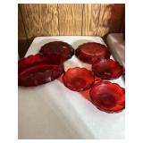 Fosteria ruby red glassware