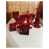 Fostotia ruby red coin glass