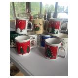 Assorted Christmas, coffee mugs