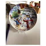 Assorted candleholders and Avon Christmas