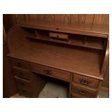 Wooden roll-top desk