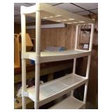 Plastic shelving unit