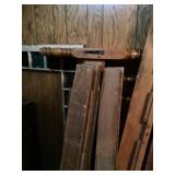 Single bed frame and glass colord window pane