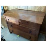 Vintage 3 drawer slant front dresser