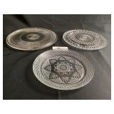 Glass serving platters