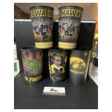 Assorted Iowa Hawkeye plastic cups