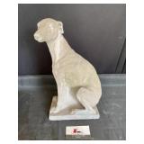 Concrete dog statue