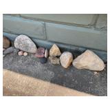 Choice of any and rocks on east side of garage
