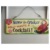 Metal cocktails sign