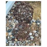 Two Barb Wire Yard Art