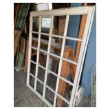 Wood window frame.  No glass