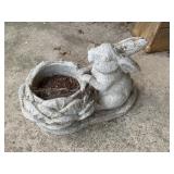 Concrete rabbit, yard decor