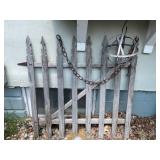 Fence panel and hanging decor