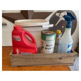 Crate of misc chemicals