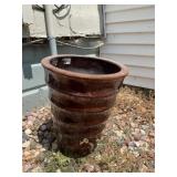 Brown flower pot