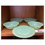 Fire King Jadeite Bowls and Plate